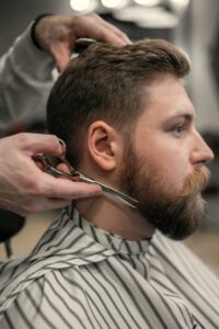 "A sharp high fade haircut for men with a textured top."